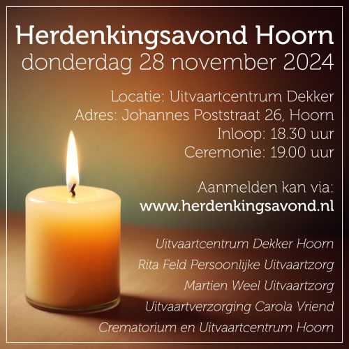 Opzet 6 Herdenkingsavond Hoorn 2024